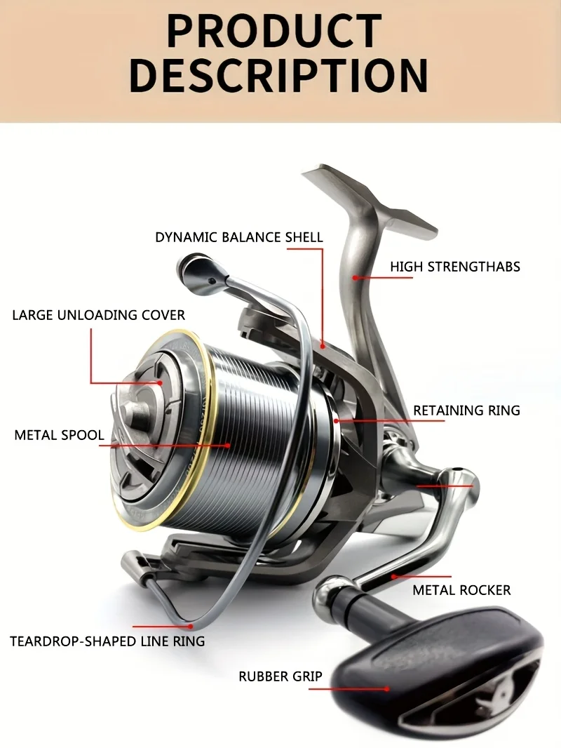 Carrete giratorio NGK Long Shot para surf