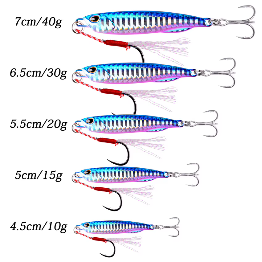 Plantilla Jig Metal 10-40g Lubina – Señuelo agua salada - imagen 3