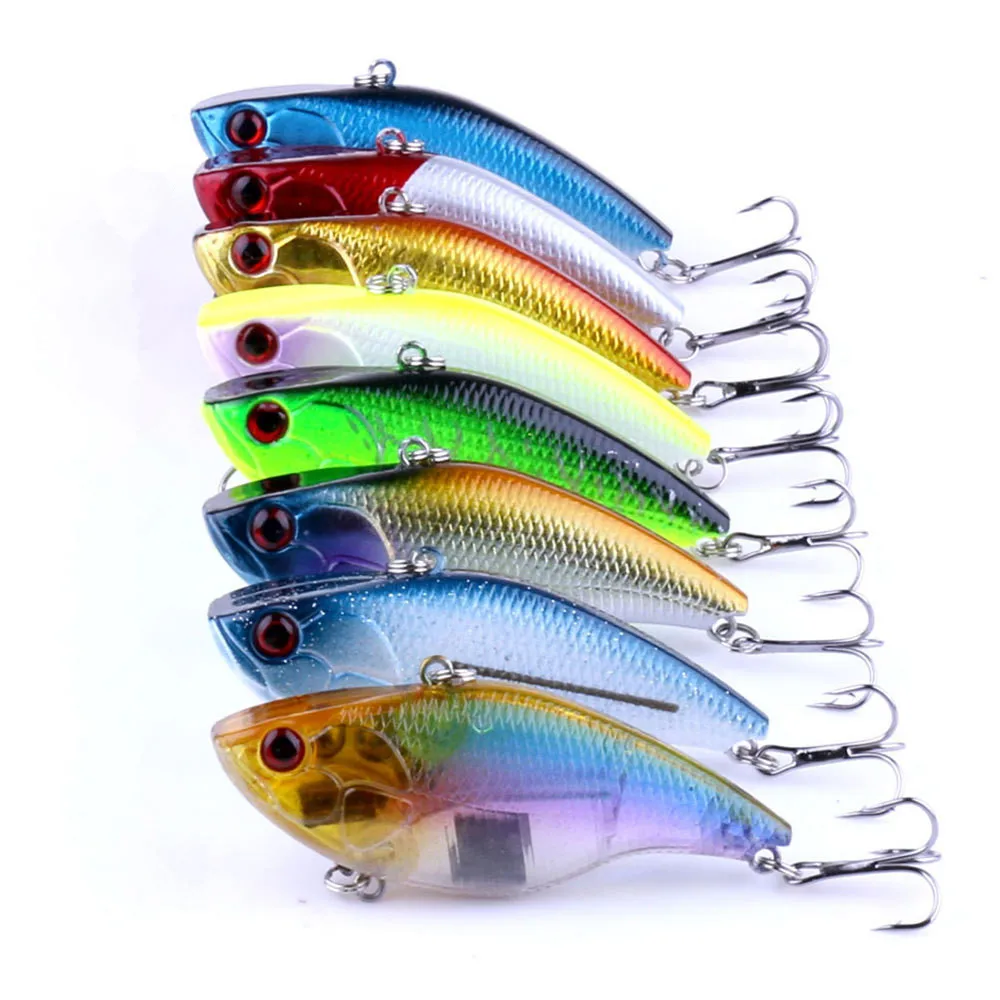 Señuelo VIB de pesca duro con anzuelos triples para lubina - imagen 5