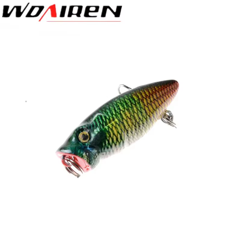 Popper mini realista con plumas – Señuelo superficie 3,5cm - imagen 3