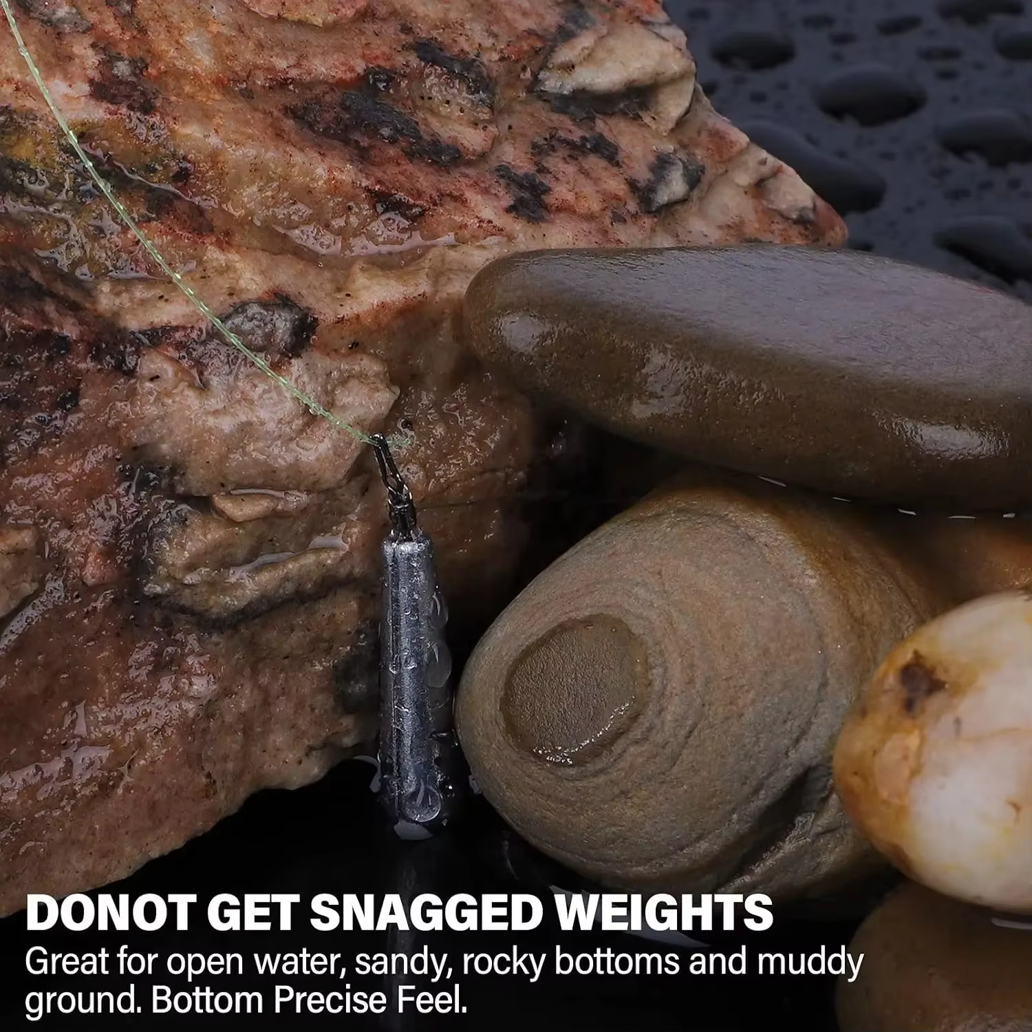 Plomos de pesca colgantes sólidos ocho – aparejo mar delgado - imagen 3