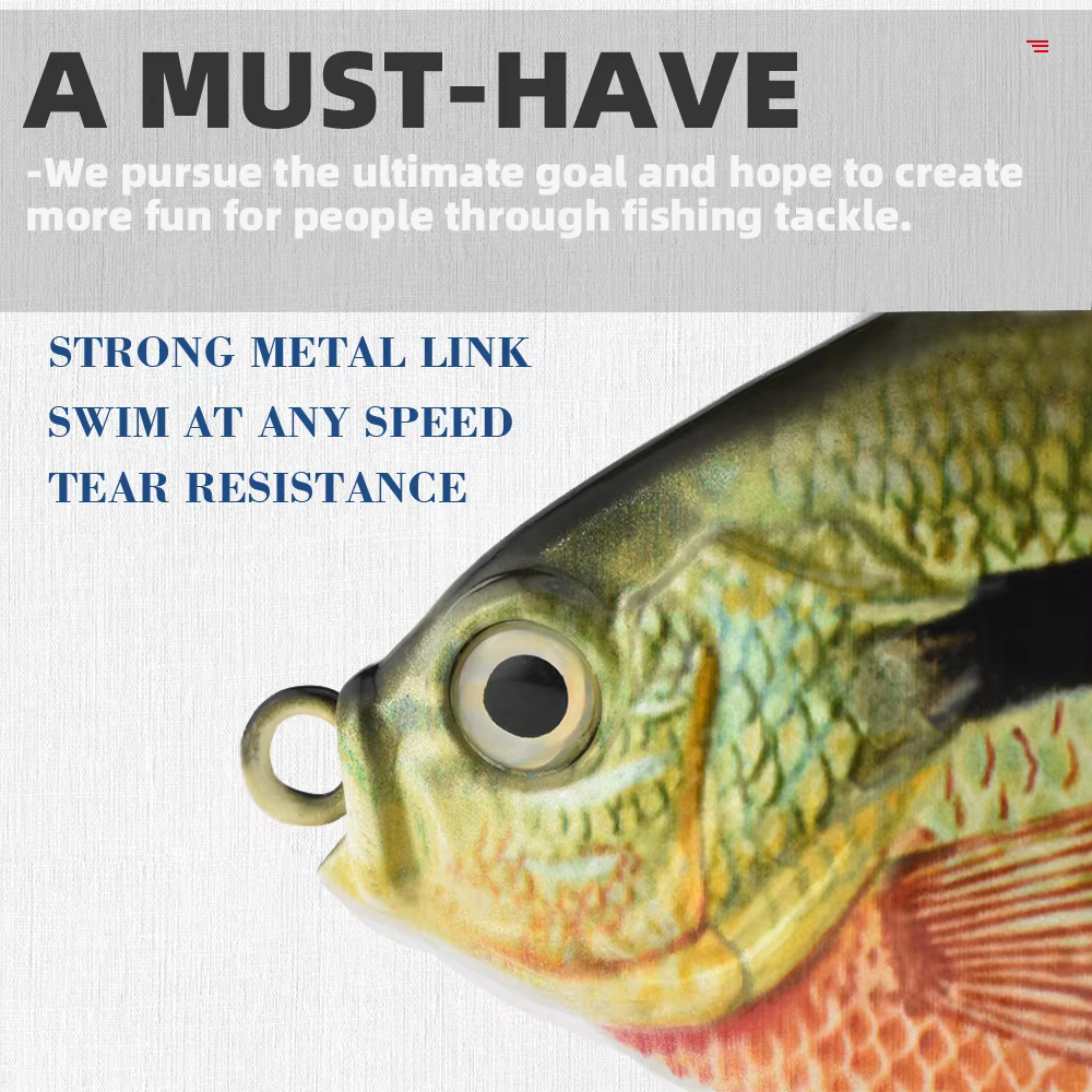 Señuelo Glide Bait Bluegill rígido de una sola pieza - imagen 4