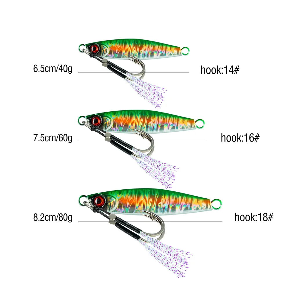 Jig Heads de metal para lubina – Tiro largo 40‑80 g - imagen 4