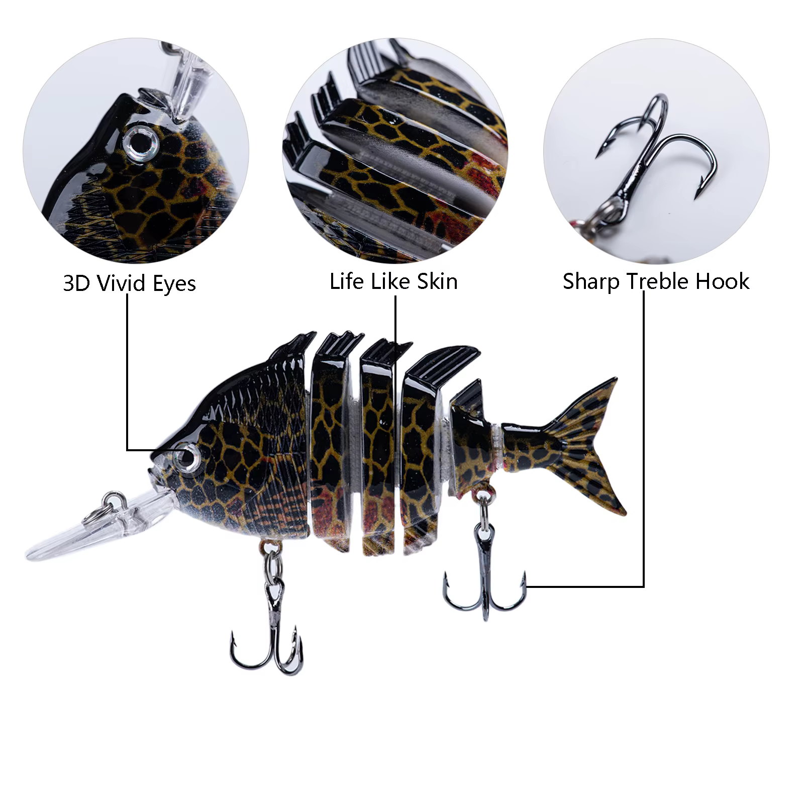 Crankbait Articulado Goture 14.5cm – Wobbler Duro para Lubina