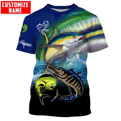 TX270 Camiseta de pesca dorado wahoo – Diseño 3D personalizado