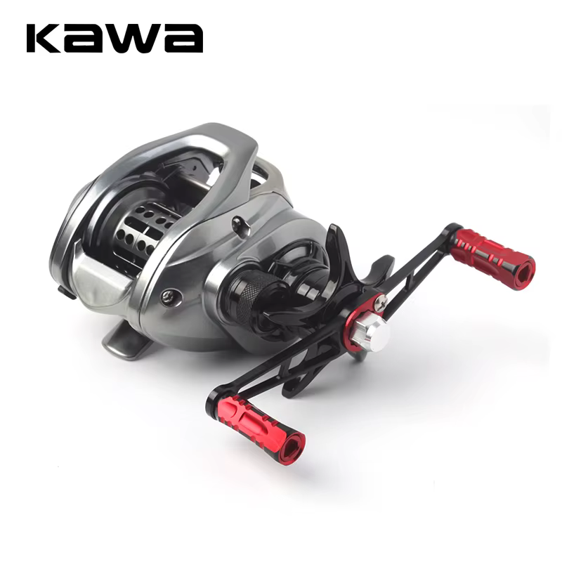 Manivela Kawa aluminio y madera para carrete de pesca