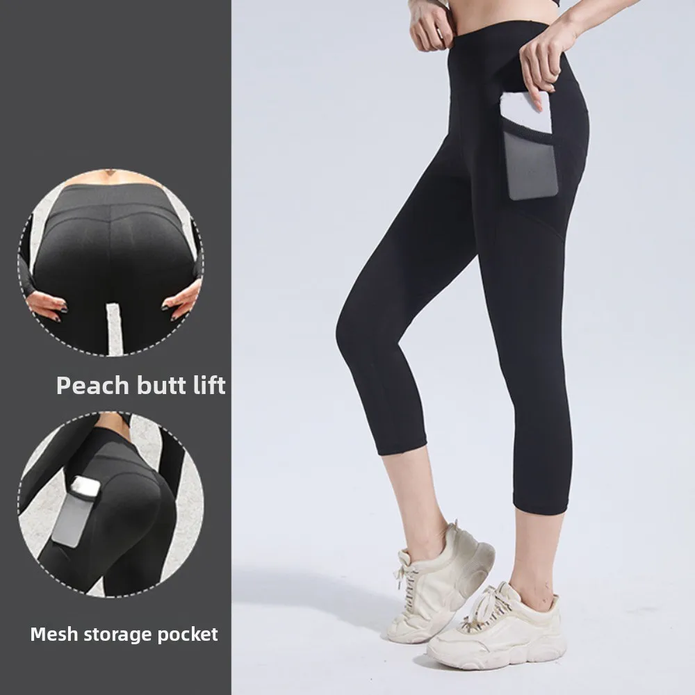 Leggings deportivos de cintura alta, secado rápido para correr - imagen 4