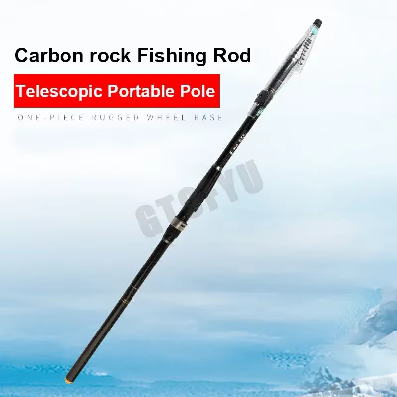 Caña ultraligera de carbono Rocky para spinning, carpa en arroyo