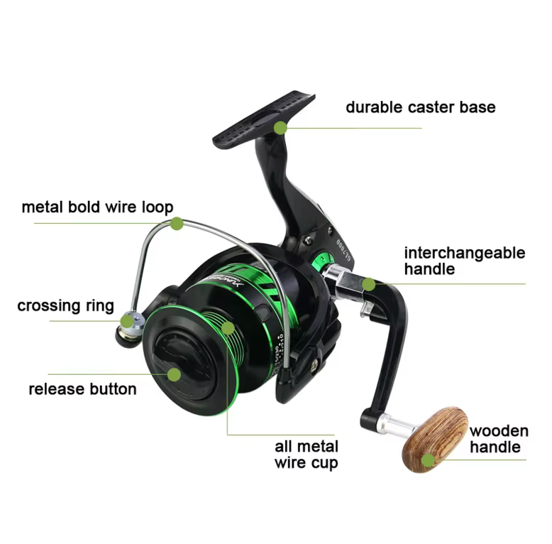 Carrete Spinning GL – Cuerpo metálico para lance largo - imagen 3