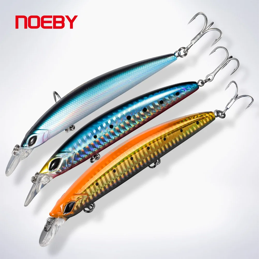 Wobler Noeby Minnow Jerkbait de cebo duro para agua salada