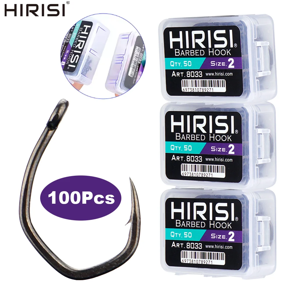 Hirisi 8033 Anzuelos de acero alto carbono con PTFE y micropúas - imagen 3