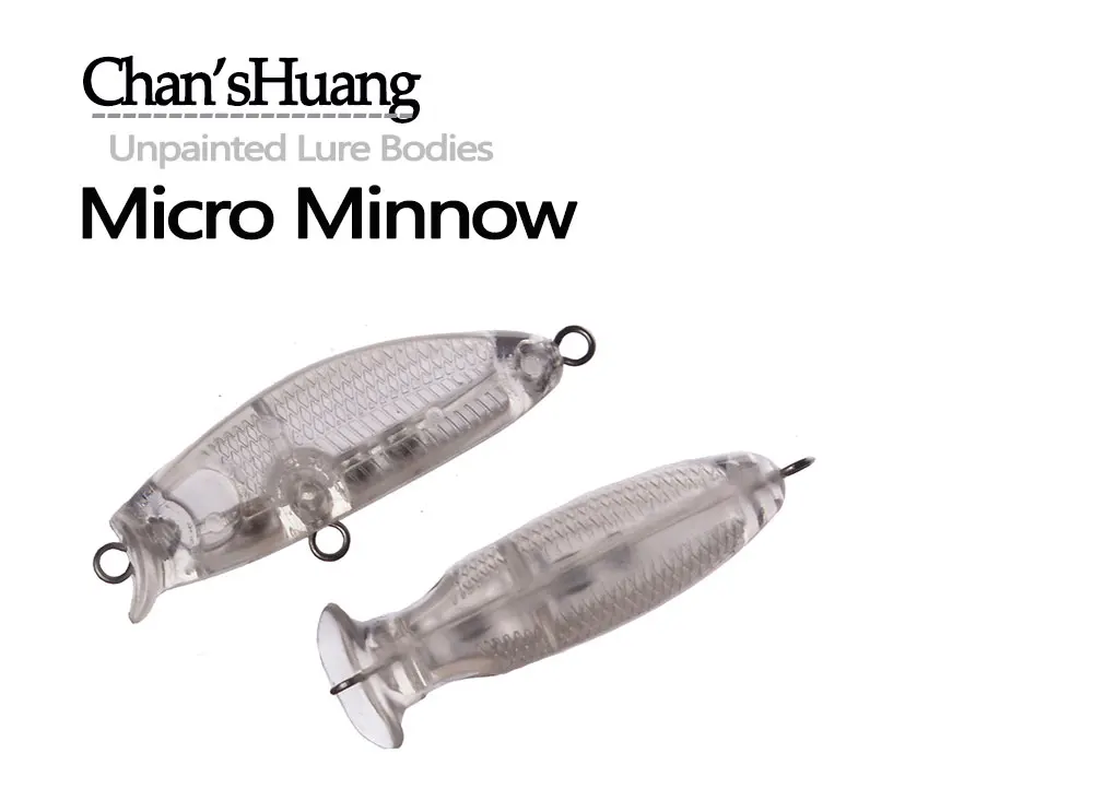 Lote de 30 señuelos minnow sin pintar de Chan's Huang