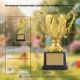 Trofeo de campeón dorado de metal con diseño personalizable - imagen 5