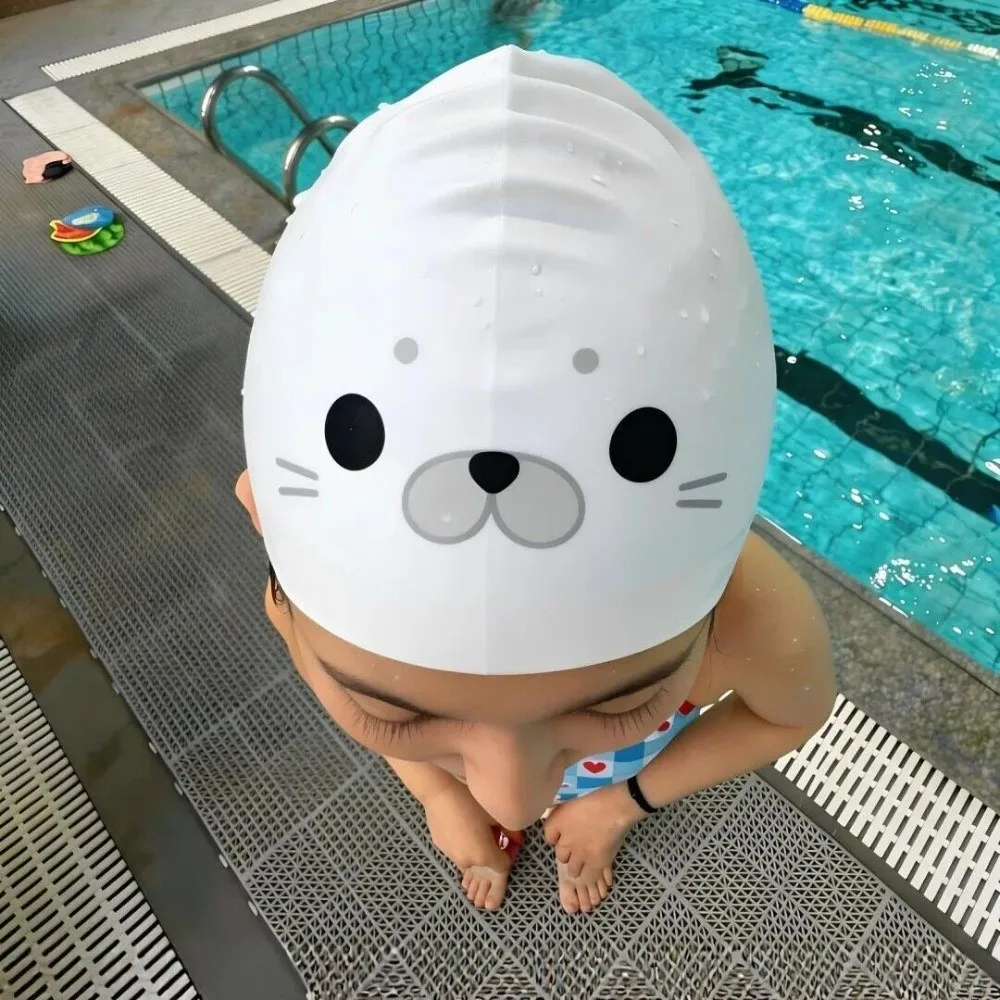 Gorro de natación de silicona impermeable estampado animales - imagen 5