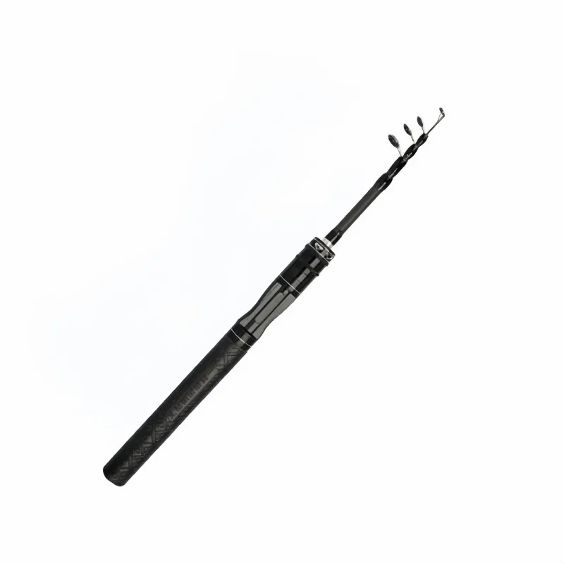 Caña telescópica de carbono portátil — para pesca en acampada