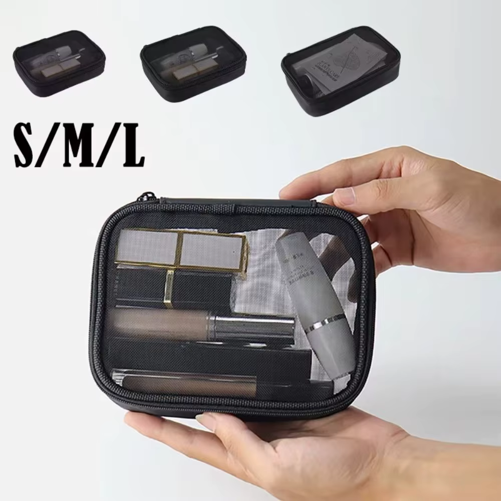 Bolsa de aseo transparente con cierre – Neceser cosméticos viaje - imagen 2