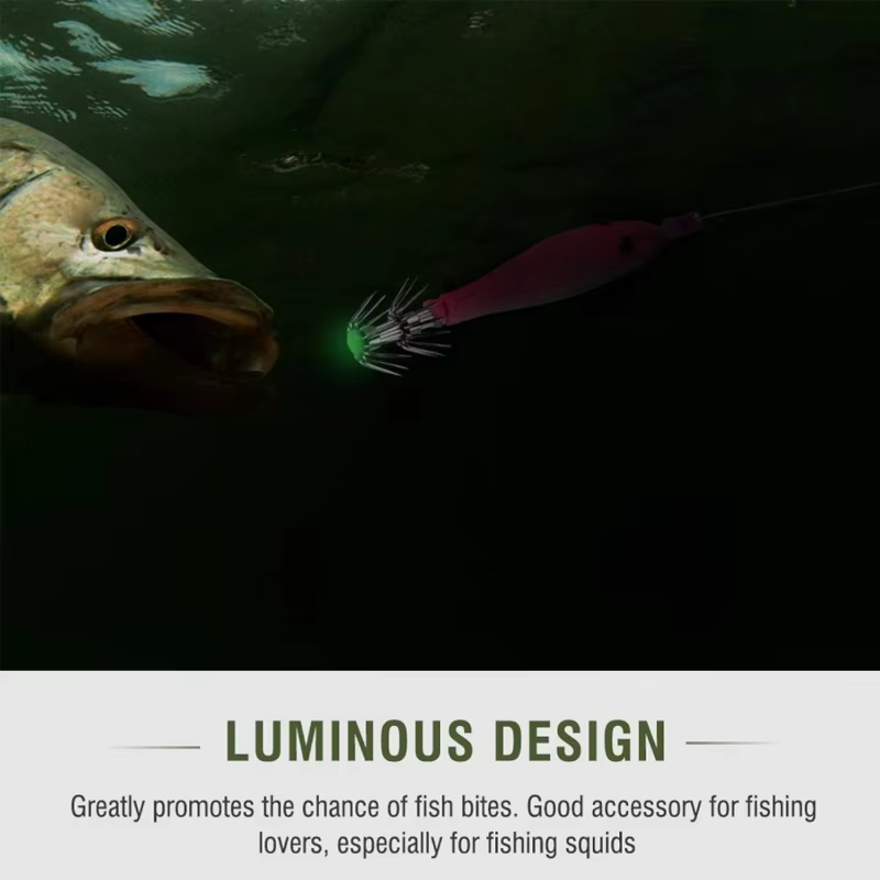 Señuelo de Calamar Ackibbik 11cm – Anzuelos Luminosos para Agua Salada - imagen 4