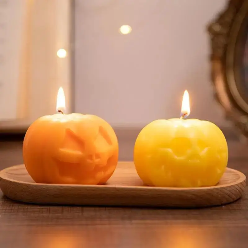 Molde de vela calabaza de Halloween de silicona para manualidades - imagen 2