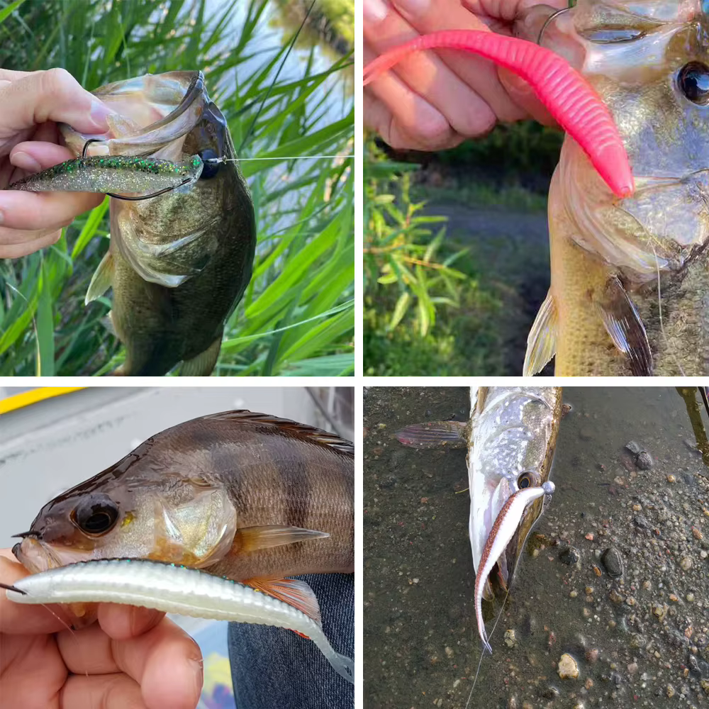ESFISHING Señuelo de silicona suave sábalo cola horquilla olor a pez - imagen 5