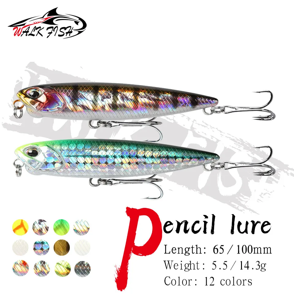 Walk Fish Isca Pencil Topwater para Lucios - Flotante de superficie - imagen 4