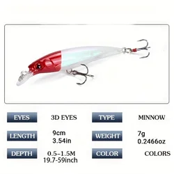 Wobbler Minnow biónico para lucio con anzuelo de plumas