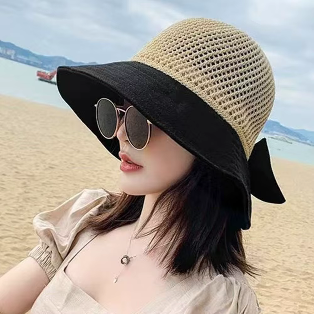 Sombrero verano con protección UV ala ancha plegable portátil - imagen 2