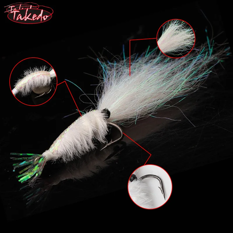 Señuelo de mosca con forma de camarón TAKEDO para pez mandarín - imagen 2