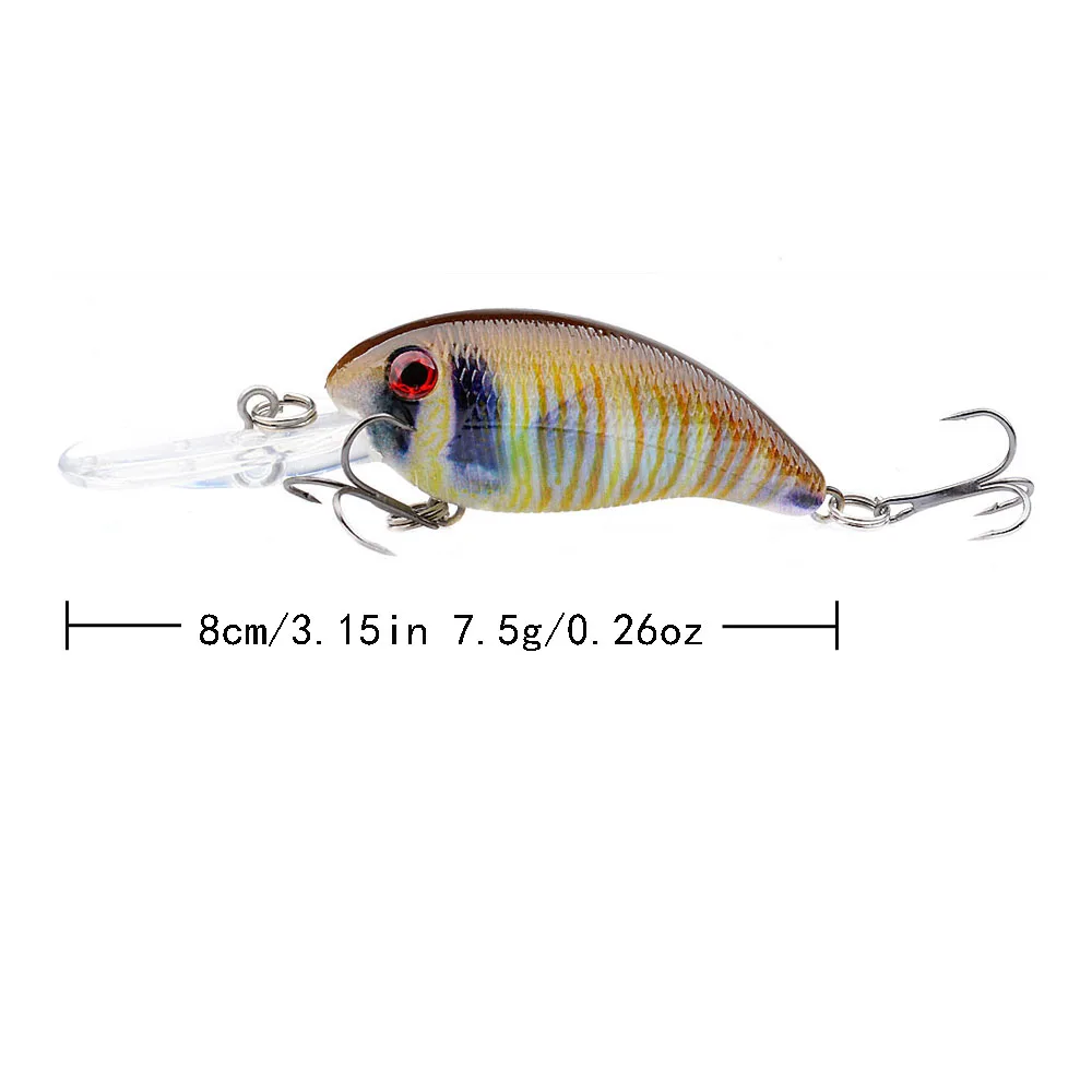Crankbait Minnow flotante negro para trucha y lubina, jerkbait