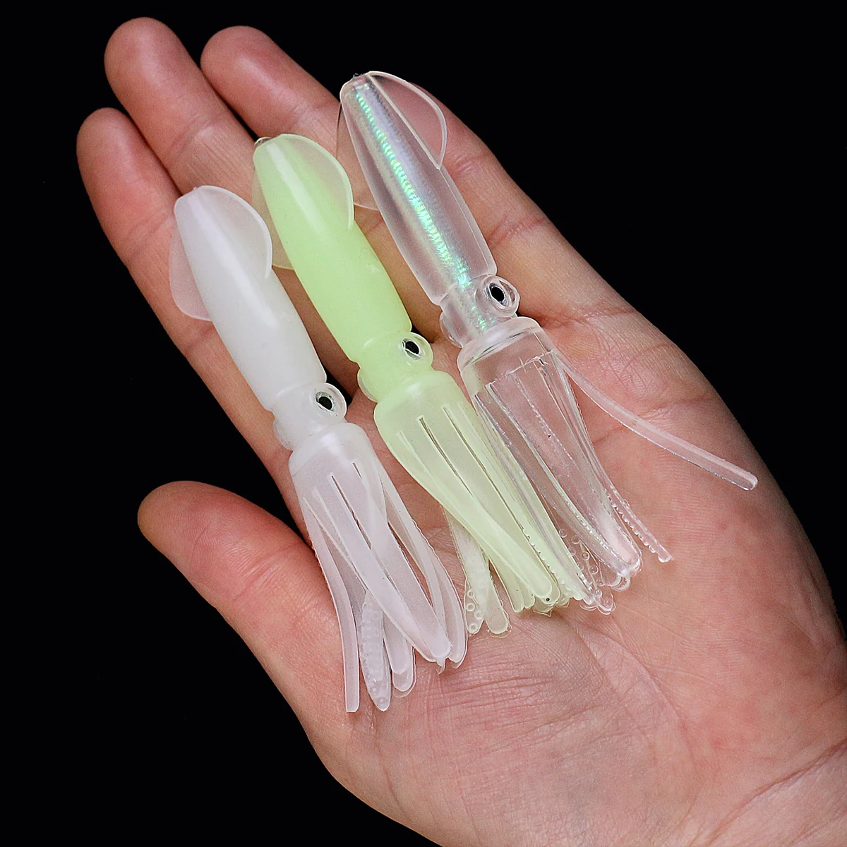 Señuelo Calamar Luminoso de Vinilo – Pesca en Agua Dulce y Salada - imagen 2