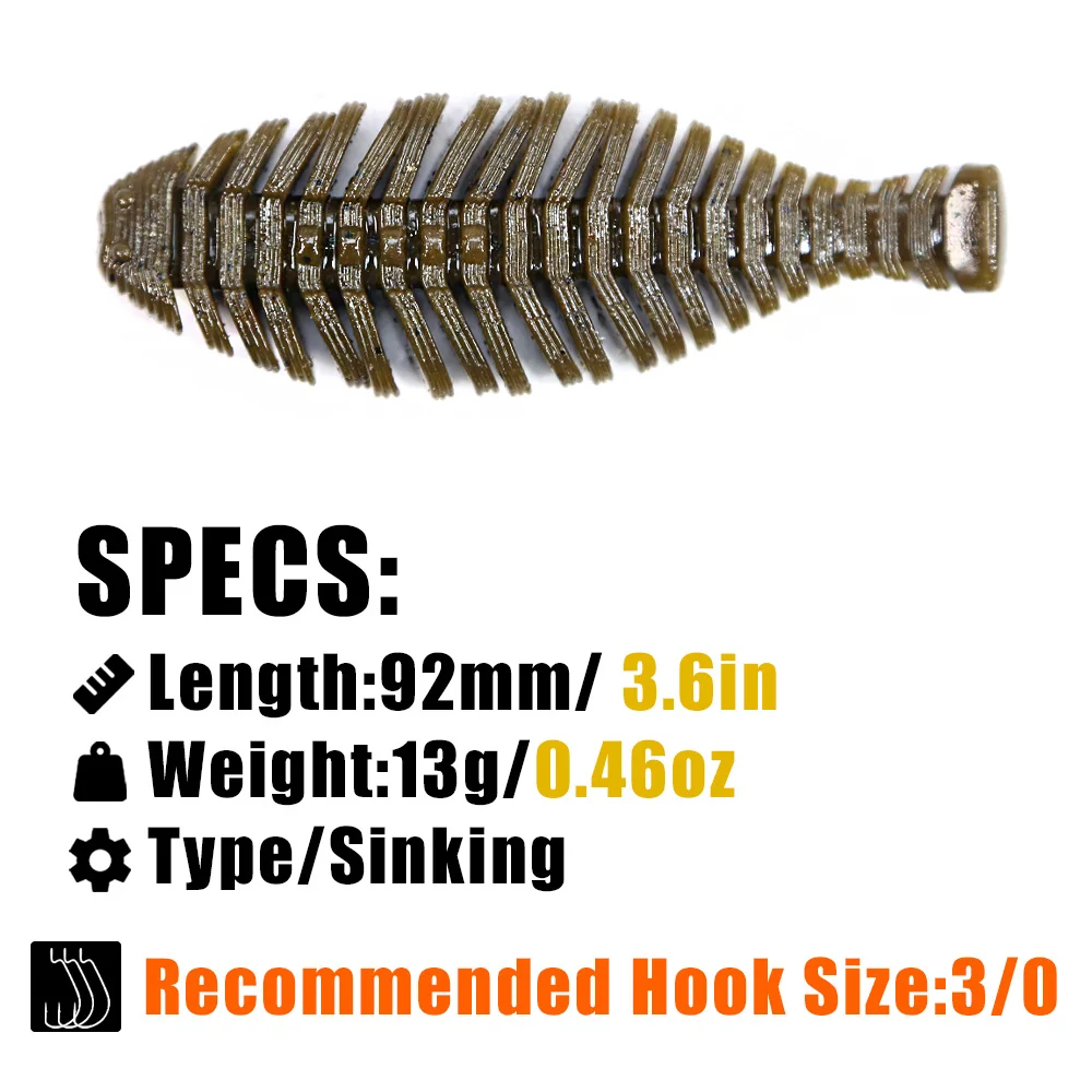 PEAK Swimbait 92mm – Señuelo blando para lubina y carpas - imagen 5