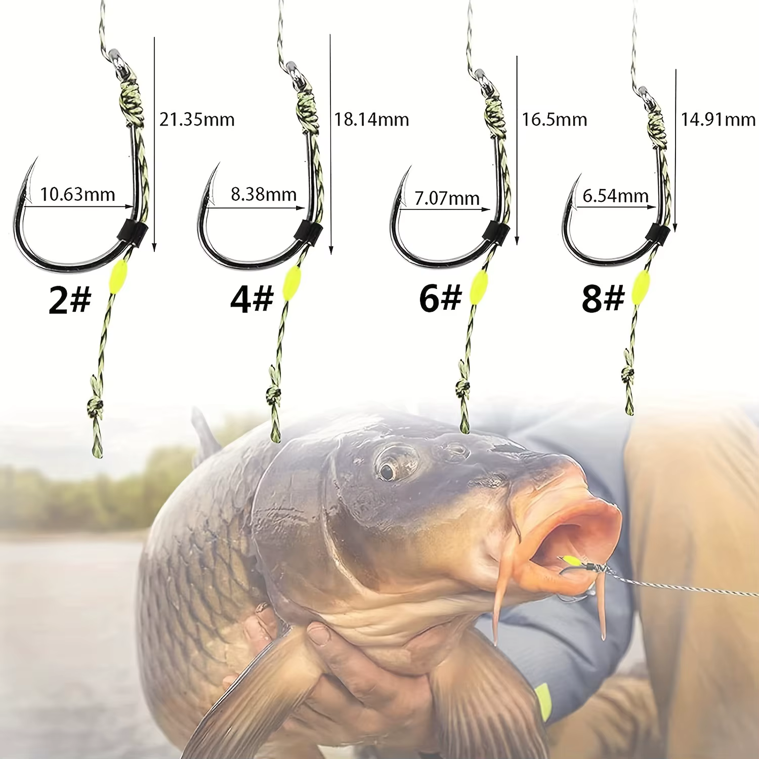 Montajes Hair Rig para Carpa con Trenzado – Boilie Stops y Agujas - imagen 5