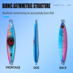 Señuelo jigging metálico de hundimiento rápido para caballa y atún