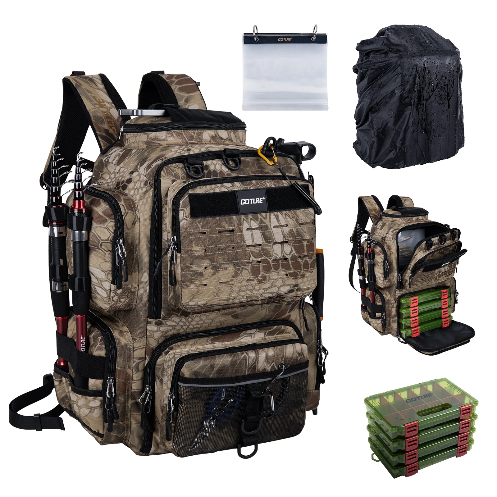 Bolsa de aparejos pesca Goture transpirable impermeable con arnés - imagen 3