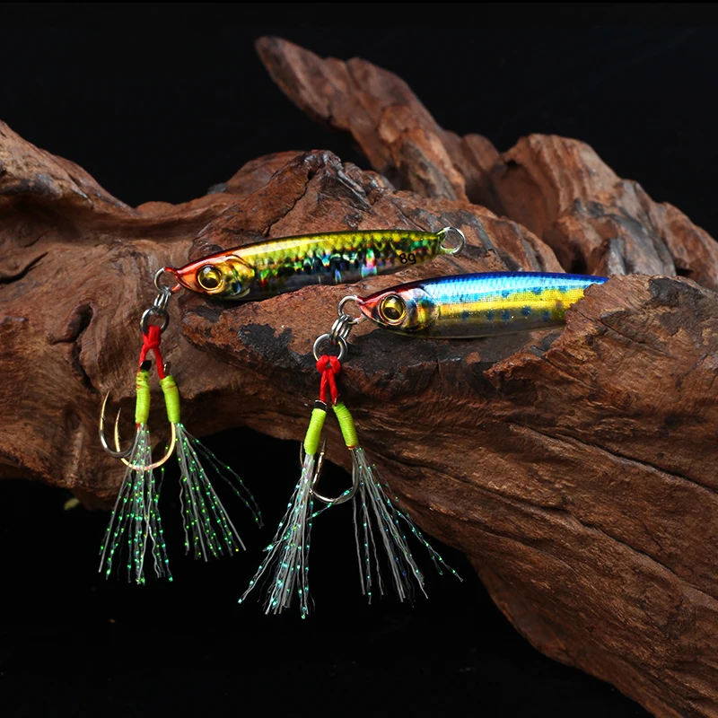 LETOYO Mini Jig metálico con anzuelo para pesca en costa - imagen 4