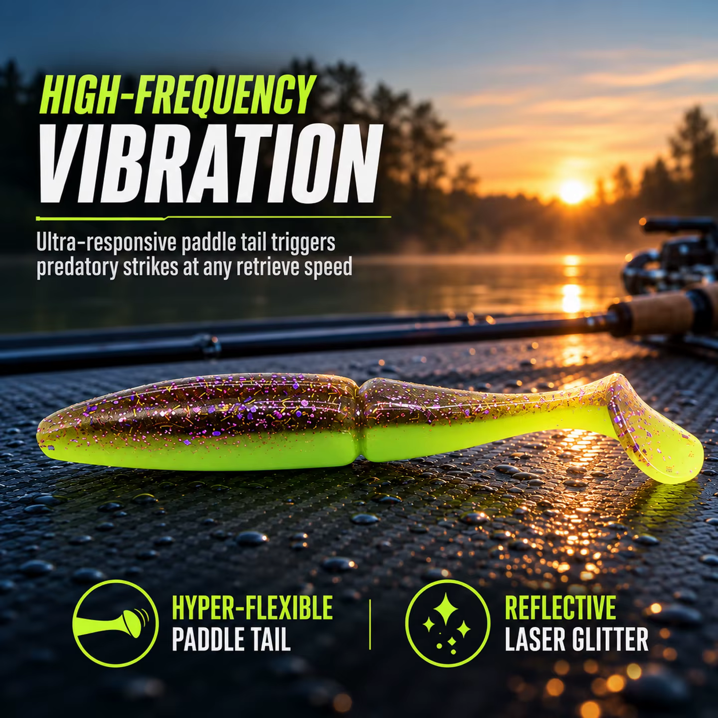 ESFISHING Softbait Lucio 125mm – Señuelo blando brillo - imagen 3