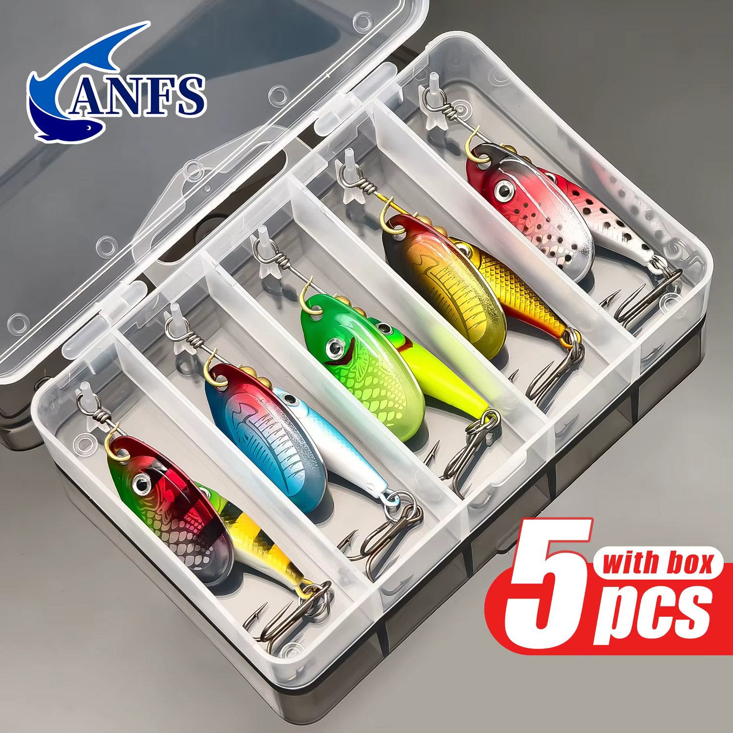 ANFS Cucharillas Giratorias para Pesca en Agua Dulce y Salada - imagen 4