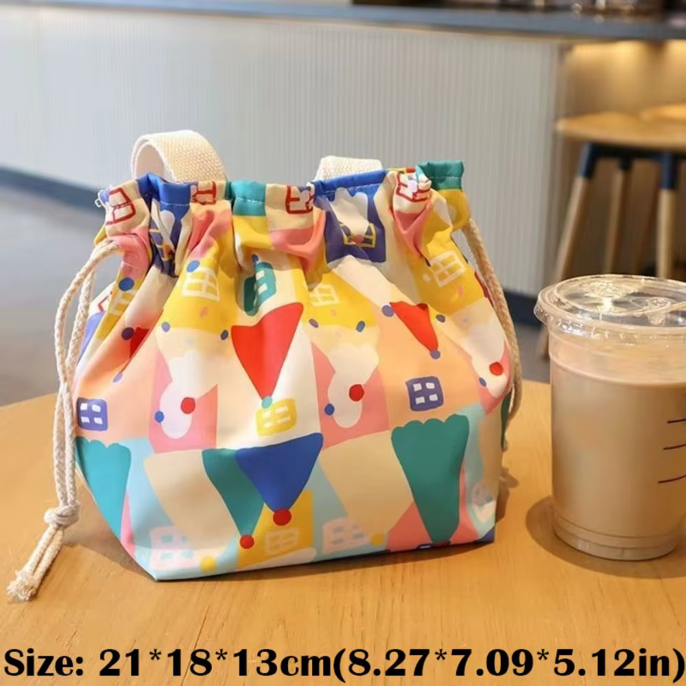 Bolsa térmica de lona con estampados coloridos