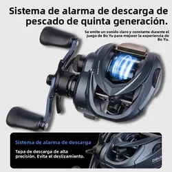Carrete Baitcasting DEUKIO Mini con freno magnético y DC