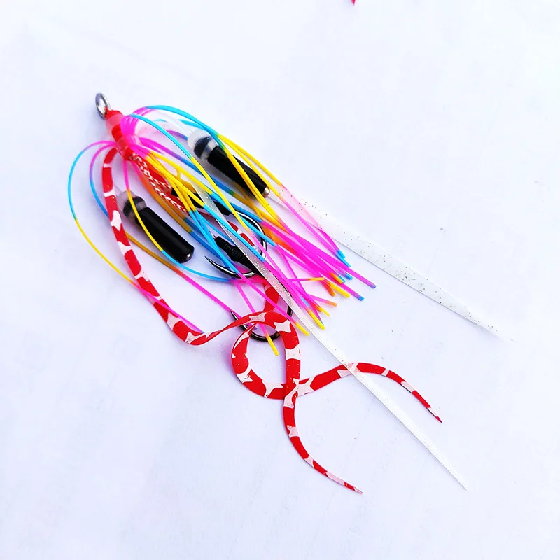 Jig Head Assist Hook con falda de silicona para pargo - Jigging mar - imagen 5