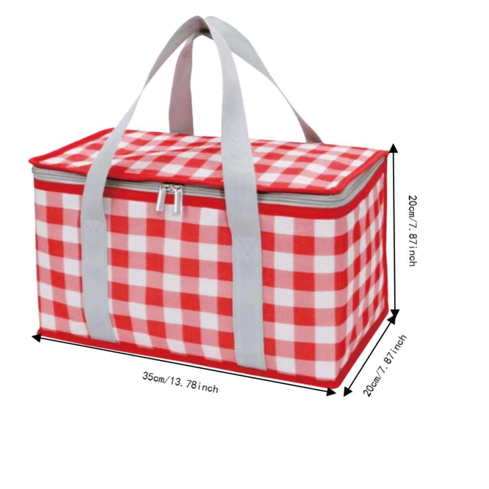 Bolsa Térmica Aislante para Pesca Roja y Amarilla con Cremallera - imagen 2