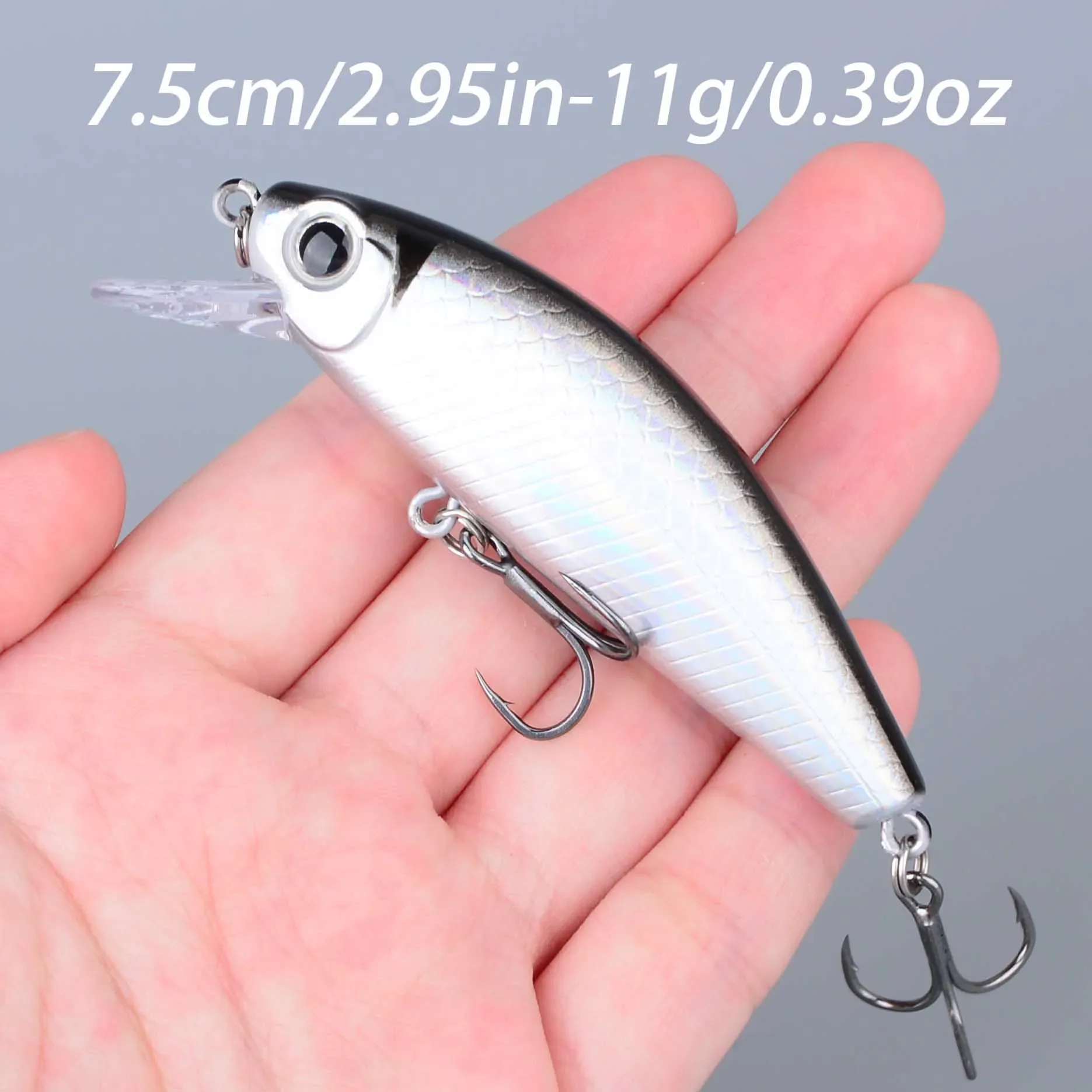 Color y acabado del señuelo minnow