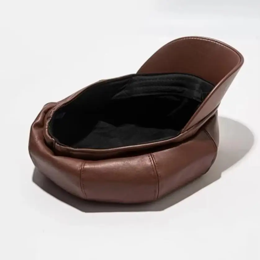 Boina PU octogonal retro con visera para exteriores estilo Hong Kong - imagen 3