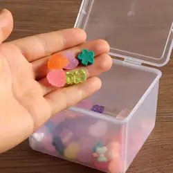 Caja transparente rectangular con tapa para aparejos de pesca