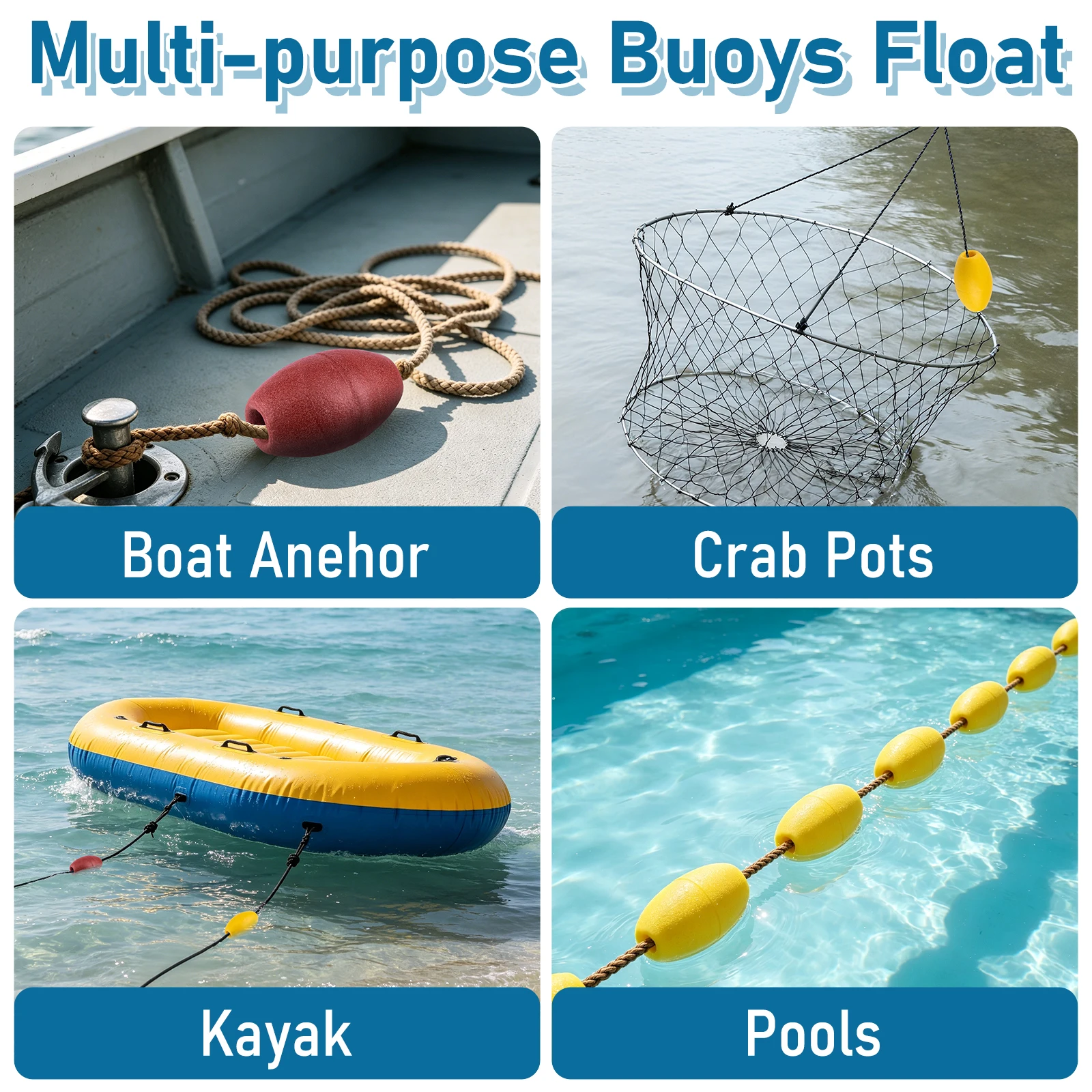 Boyas de pesca para aguas profundas con ancla y cuerda - imagen 5