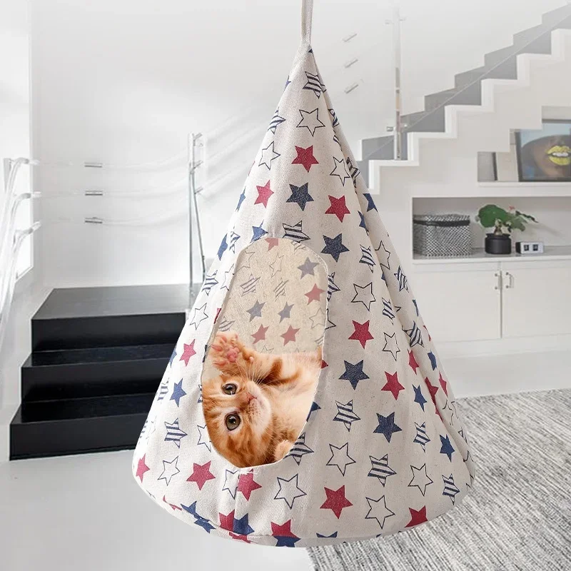 Hamaca colgante para gatos con cama cómoda para mascotas S/L - imagen 4