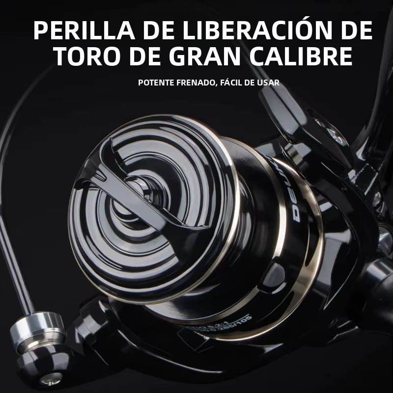Carrete spinning ultraligero DEUKIO – 5.2:1 y 6kg de arrastre - imagen 5
