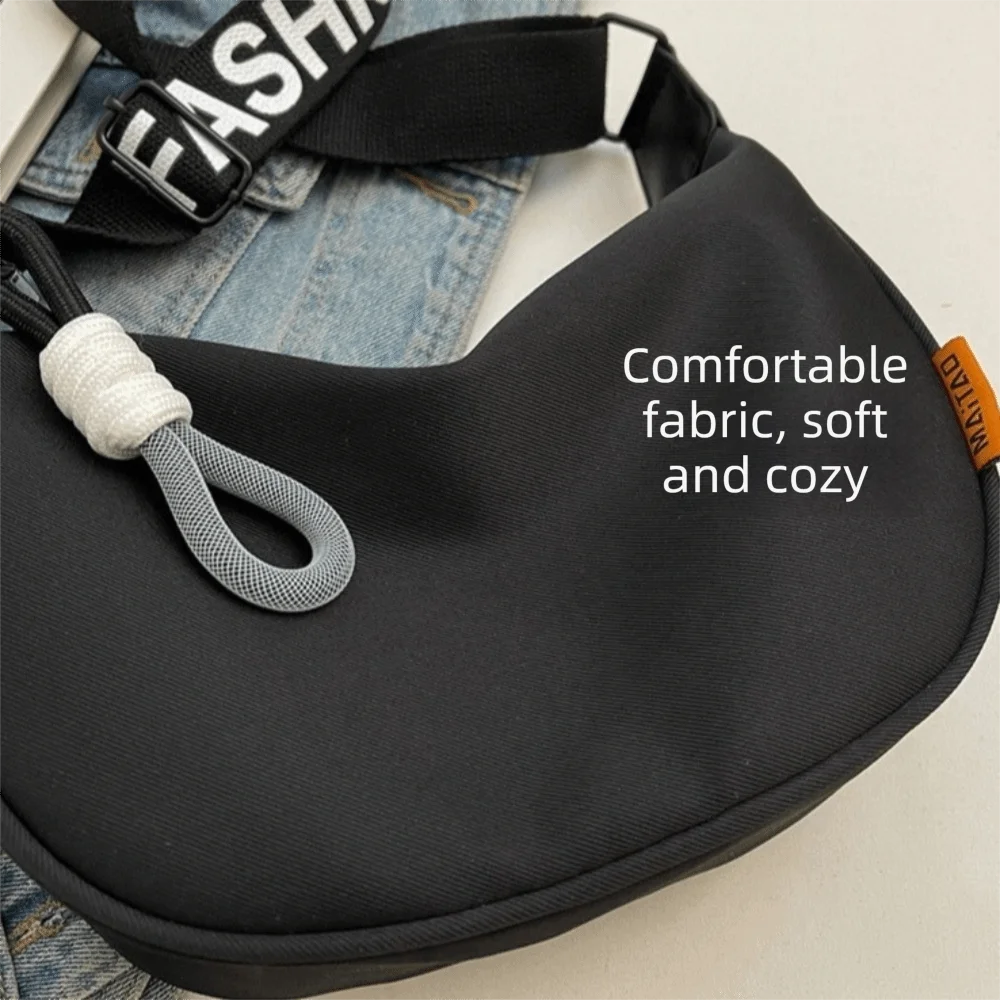 Bolso bandolera dumpling de correa ancha para mujer, gran capacidad - imagen 4