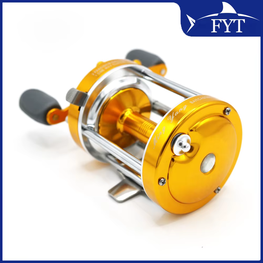 Carrete MingYang CL60 Spinning Mar – 2 rodamientos metal mano derecha dorado - imagen 5