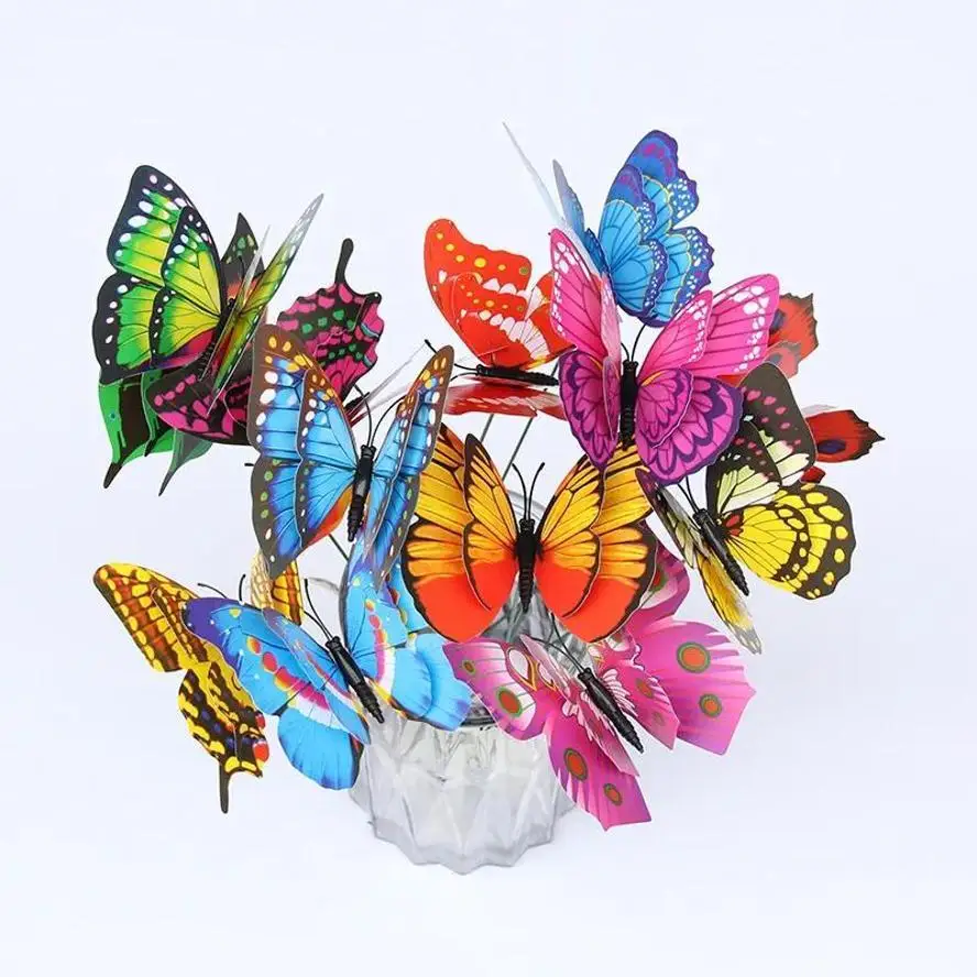 Mariposas de doble capa para jardín con decoración en macetas - imagen 2