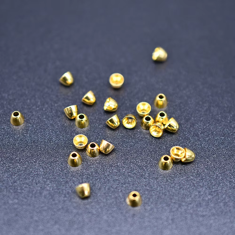 MNFT-Conos latón dorado/plateado para atar moscas 4MM - imagen 3